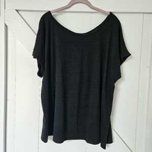 Classic Black Eileen Fisher Linen Top XL